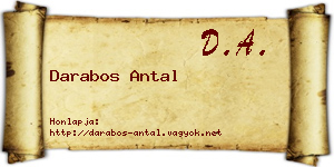 Darabos Antal névjegykártya